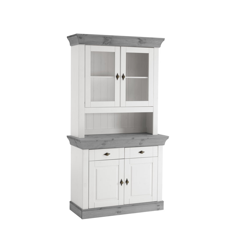 Kelly Display Cabinet, White/Grey