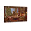 Ensemble de 3 reproductions d'art sur toile, "Christmas Family Gathering Around Christmas Tree"
