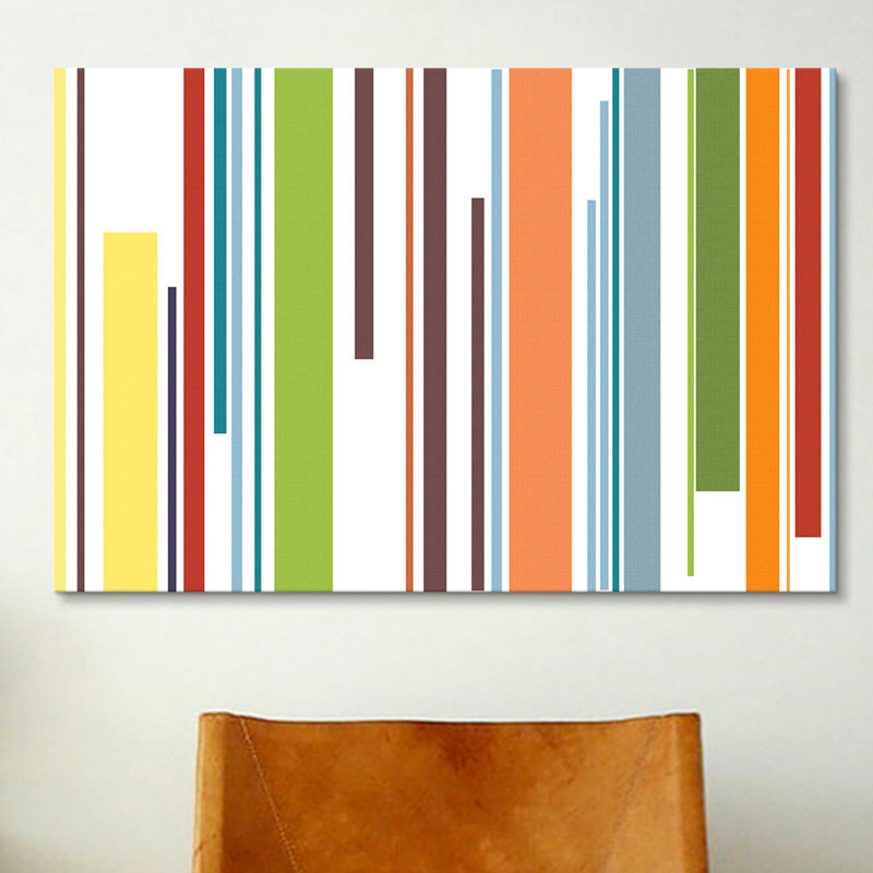 Falsterbo «Striped» - impression sur toile tendue, H 40 po x l 60 po x P 1,5 po, Pas de tapis, Toile tendue