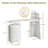 Dressing Table with 3-Color LED Round Mirror