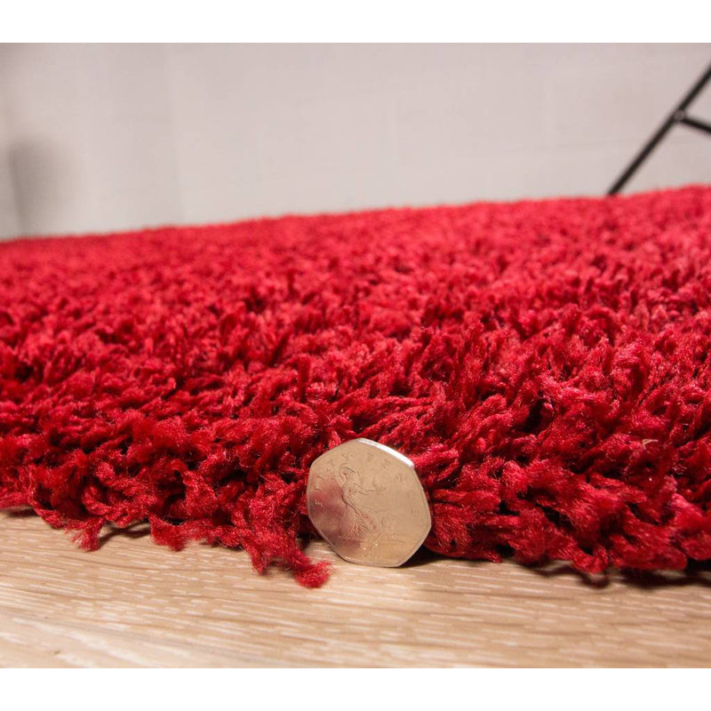 Ophiuchi Solid Colour Shag Area Rug, Rectangle 120cm x 170cm