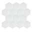 Carreau de porcelaine 9 po x 10 po Textile Hex-1251906642