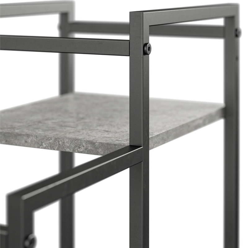 Katelijne Plant Stand, Light Concrete/Black