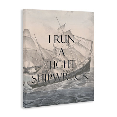 Art mural en toile Run A Tight Shipwreck par Daphne Polselli
