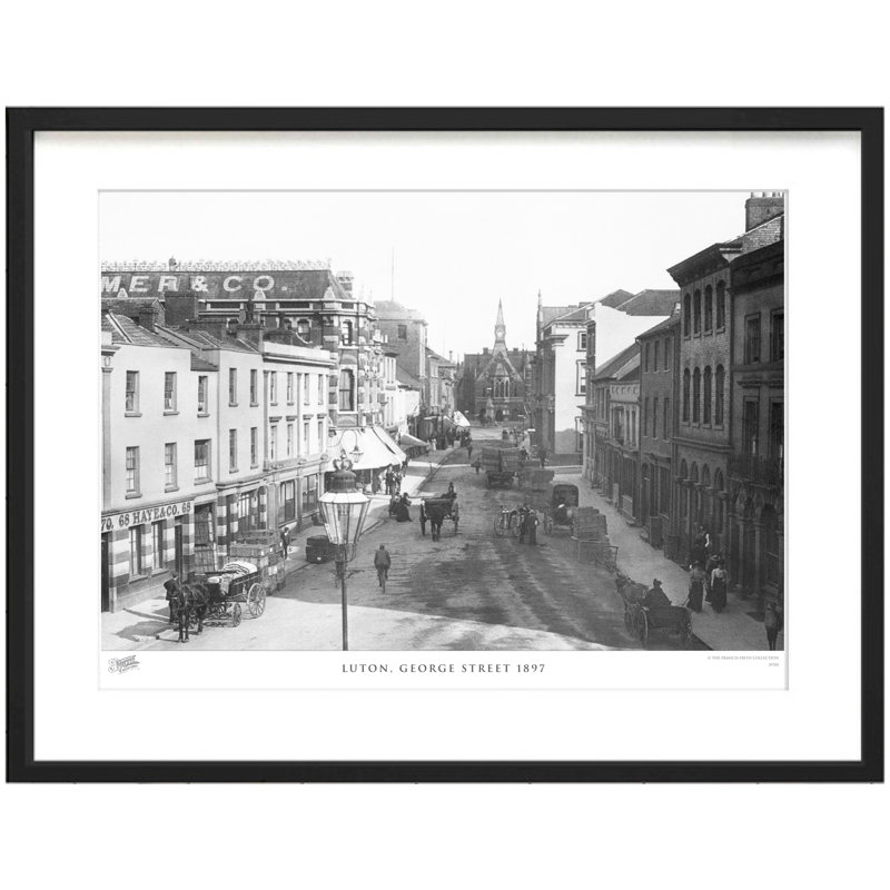 Luton, George Street 1897 - Single Picture Frame Print, 28cm H X 36cm W x 2cm D