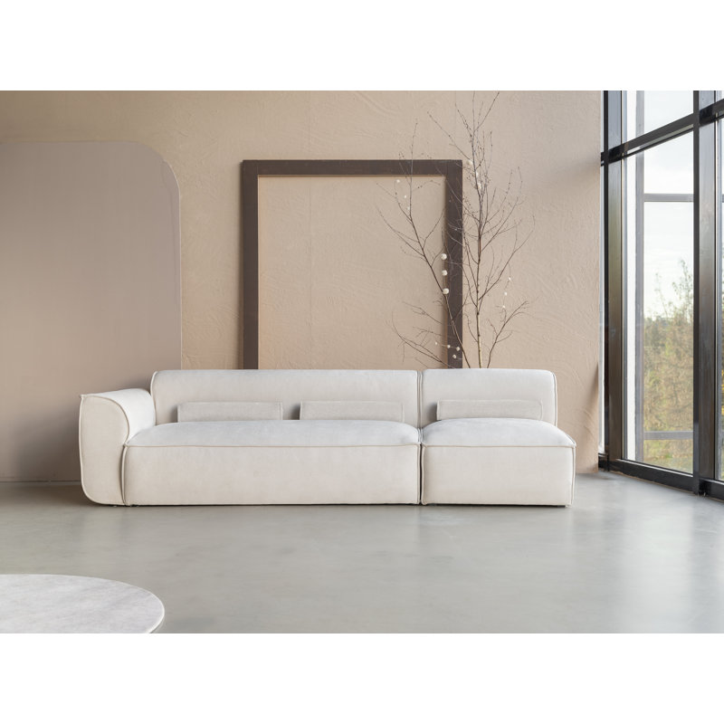 Flex Felix 3 Seater Seating Component, Beige, Left Hand Facing