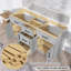 Base de meuble-lavabo double en bois massif 60 po-94710672