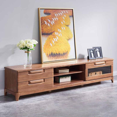 Simple Elm Wood TV Stand
