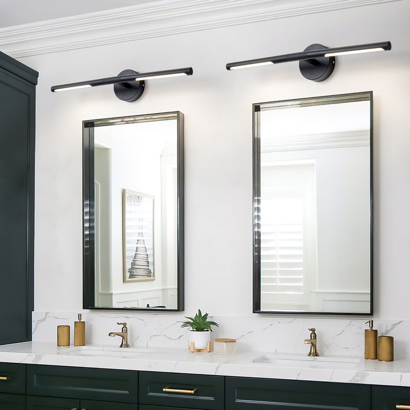 Salween 24" Modern Dimmable LED 18W 360° Rotatable Bathroom Vanity Light, Black