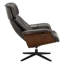 Fauteuil inclinable pivotant Mid-Century en cuir véritable-117357038