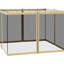 Paroi de remplacement de filet de pavillon de jardin de 10 pi X, beige - insectes et feuilles, s'adapte à la plupart des abris de jardin, filet à processus d'installation rapide pour la terrasse, gardez la zone du patio à l'écart du matériau, paroi latérale à fermeture à glissière