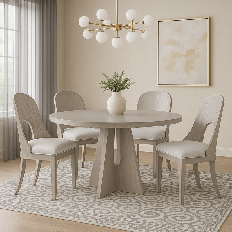 Niamh 5-piece Wood Round Dining Set