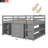 Low Study Full Loft Bed With Cabinet-2099170797