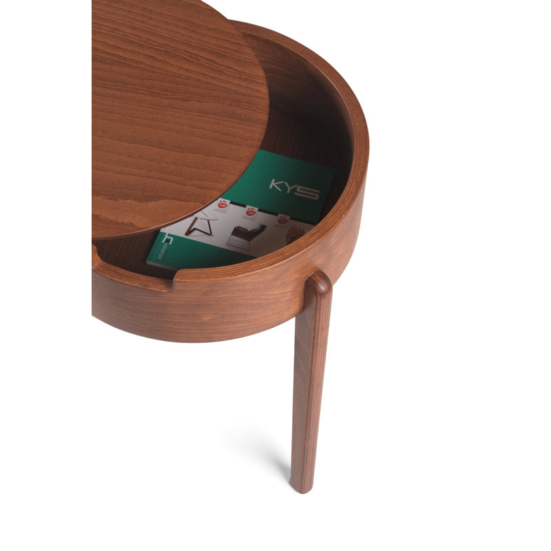 Chef Solid Wood End Table, Light Walnut