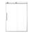 Mortix 60 In. W X 74 In. H Single Sliding Frameless Shower Door In Chrome With Clear 5/16 In. Glass