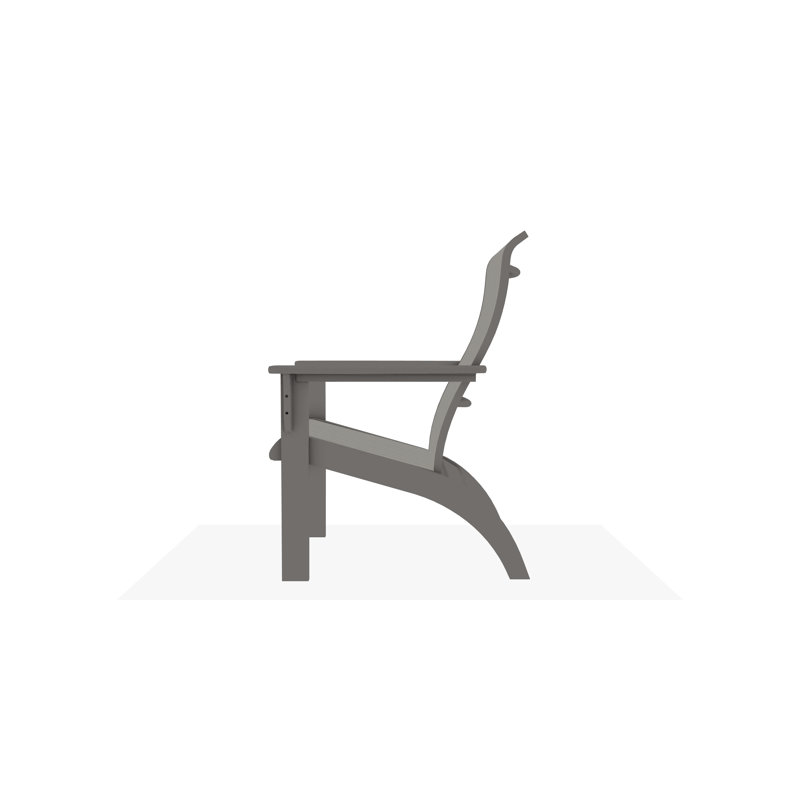 Adirondack MGP Polymer Outdoor Lounge Chair, Warm Gray, Harbor