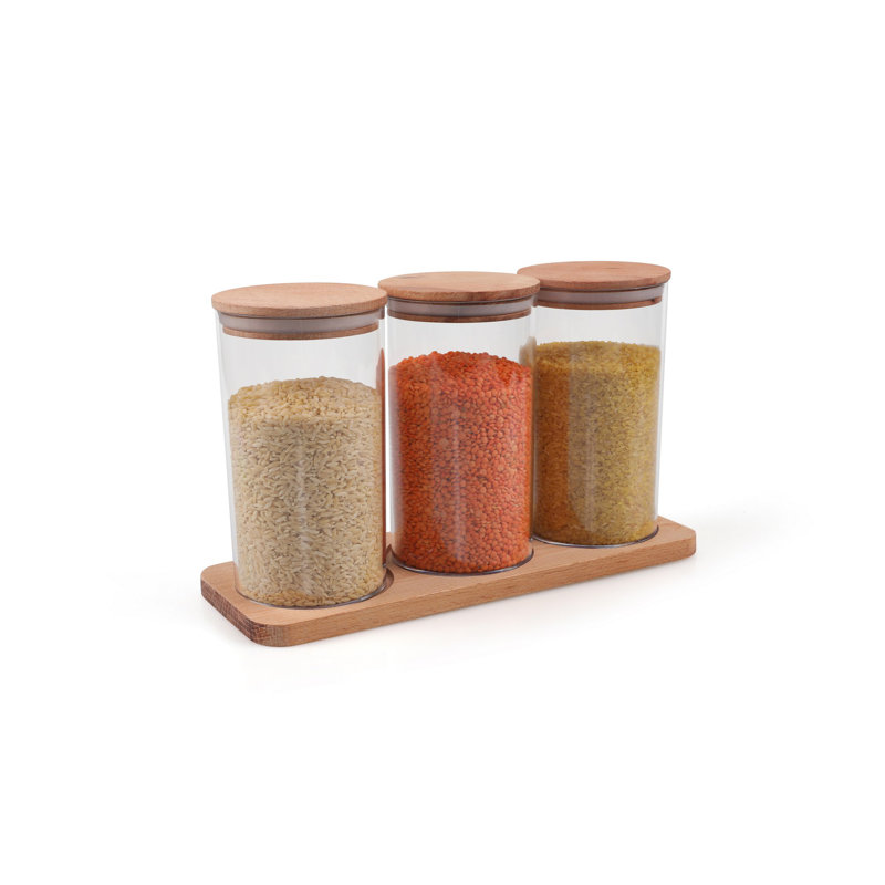 Ensemble de pots (7 pièces), H 7,5 po x l 3,9 po x P 3,9 po