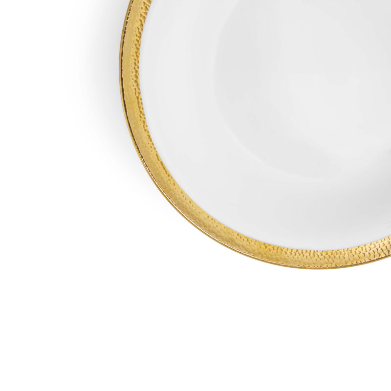 Smith Handmade Porcelain Salad/Dessert Plate, Gold