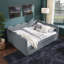 Lit de jour Cozy Gingham avec deux tiroirs de rangement, port USB et adorable tissu en forme de vague-1612715505-1612715506