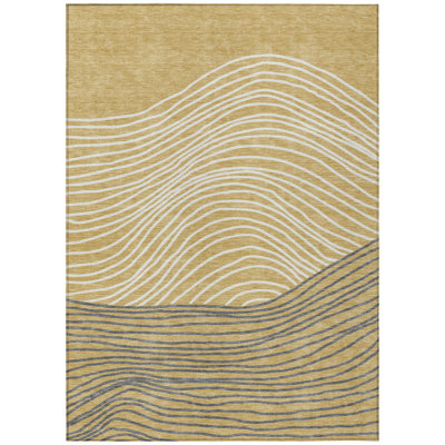 Machine Washable Indoor/Outdoor Chantille ACN2350 Stripes Rug