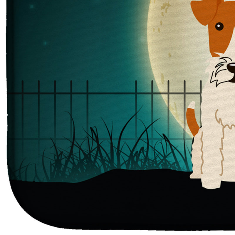 Tapis de séchage terrier fox et fils d’halloween