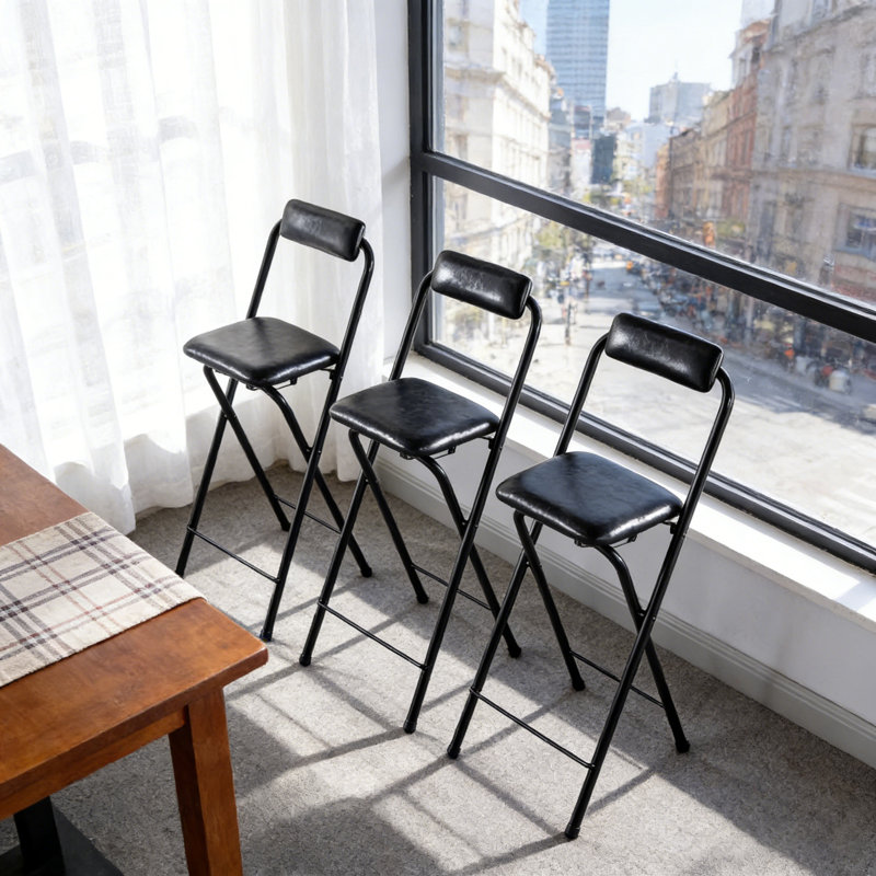 Tabouret pliant portatif noir