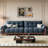 Retro Solid Wood Mid-Century Straight Sofa
