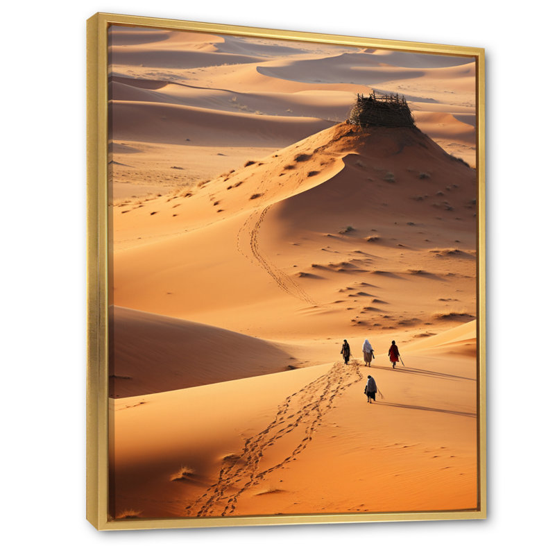 Brye Desert Walk Dreams IV, reproduction d'art sur toile, H 44 po x l 34 po x P 1,5 po, Or