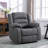37.1" Wide Contemporary and Super Soft Upholstered Power Standard Recliner with Wide Backrest (Set of 2)-1695815603