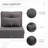 Adjustable floor sofa with backrest in linen-118725988