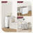 Foldable Dining Table, Rolling Drop Leaf Table with Box, Shelves