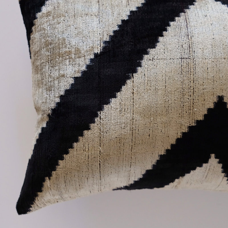 Frye Feather Throw Pillow, Chevron 1