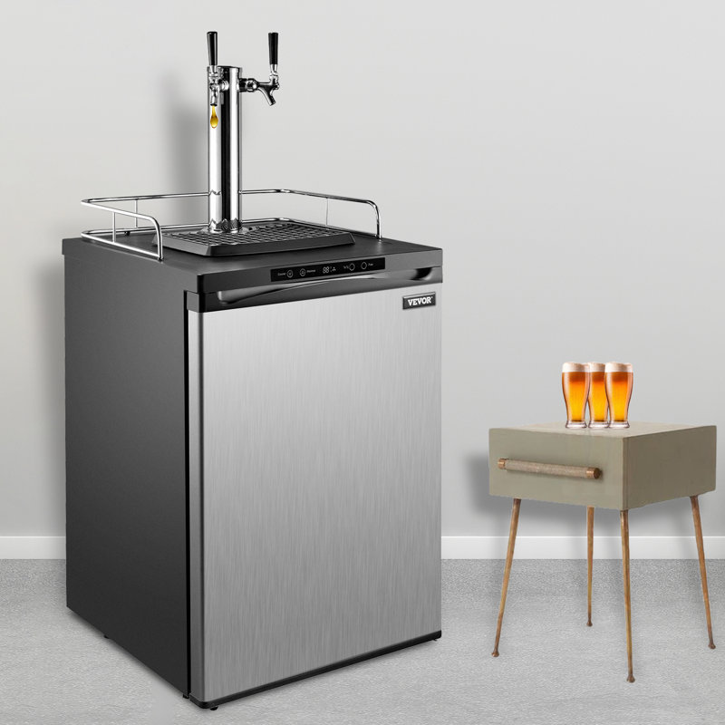 Distributeur de bière VEVOR Kegerators, réfrigérateur à double pression Kegerator, distributeur de bière à tirage direct de 43 gallons avec affichage à DEL