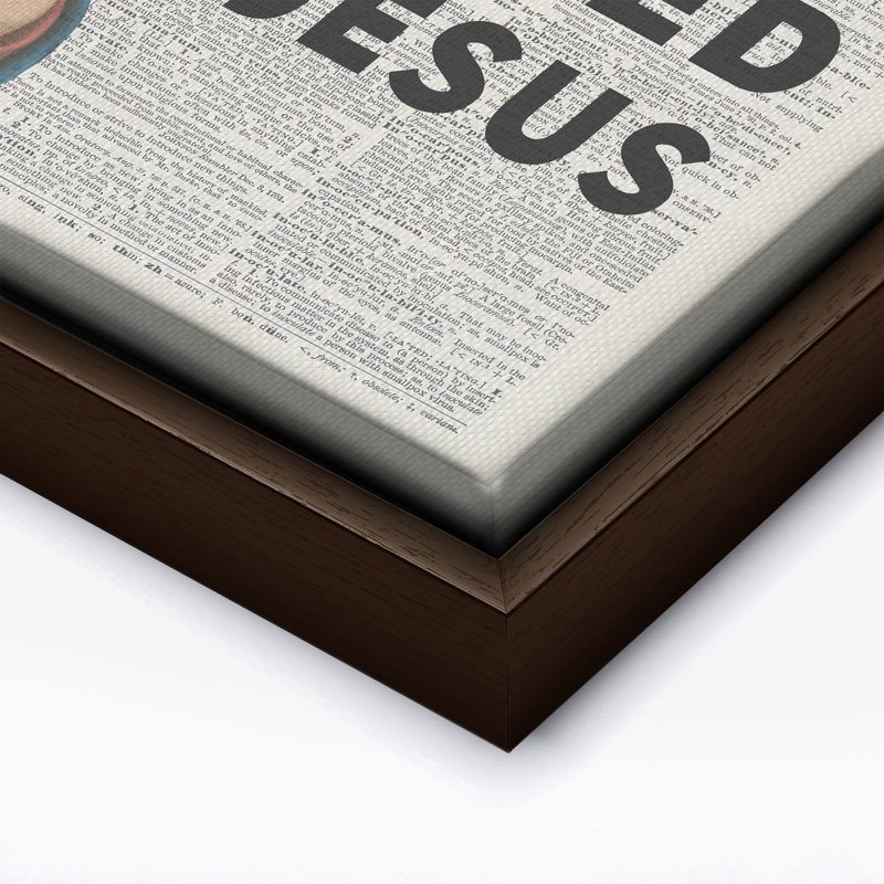 Y'all Need Jesus, Canvas, Brown Framed, 11"H x 14"W
