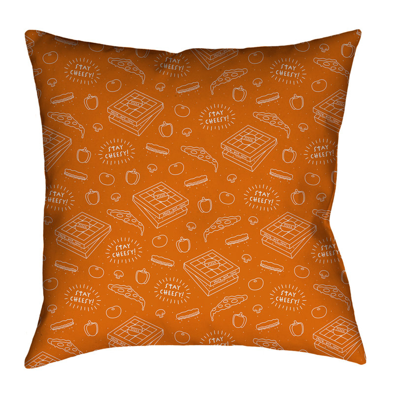 Housse de coussin Katelyn Elizabeth, 26 po x 26 po, Sergé de coton, Orange