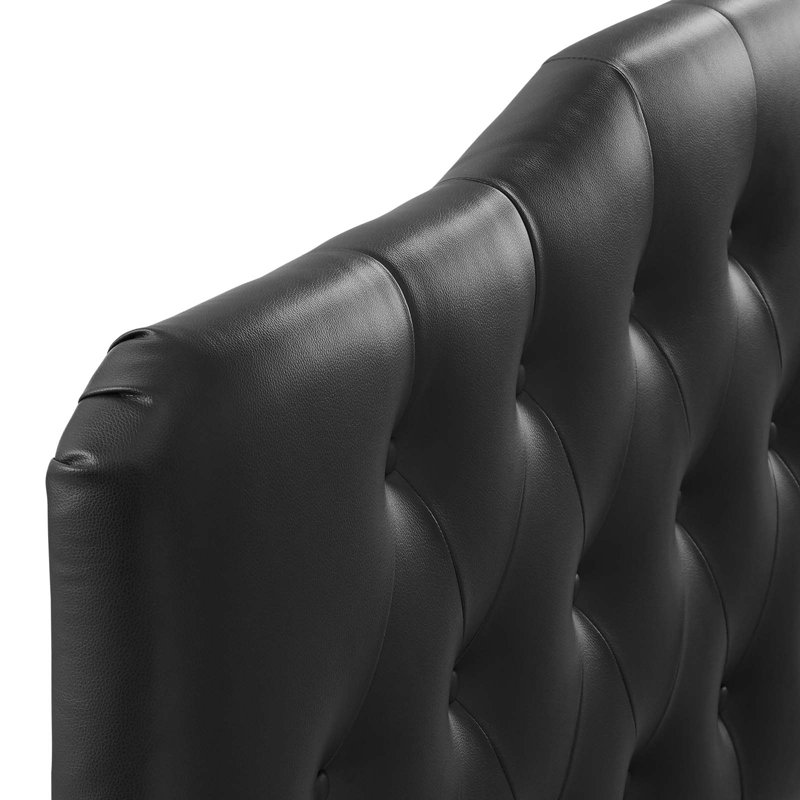 Modway Copper Grove Strathgartney Button-Tufted Upholstered Headboard, Black, Full
