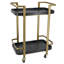 Chariot de bar roulant en métal au style épuré (23,8 x 15,2 x 32,7 pouces), chariot de service mobile à roulettes pour la cuisine, la salle à manger et les réceptions.