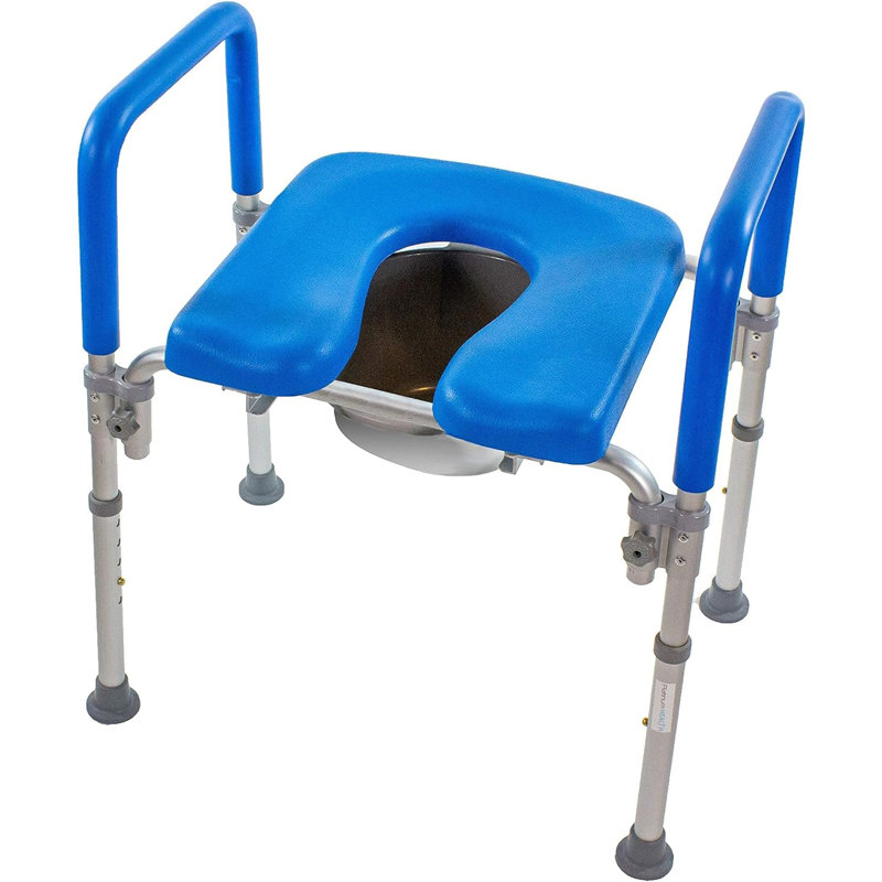 Ultimate Raised Toilet Seat Comfort Safe Padded Armrests Adjustable Height Fits All Shaped Toilets