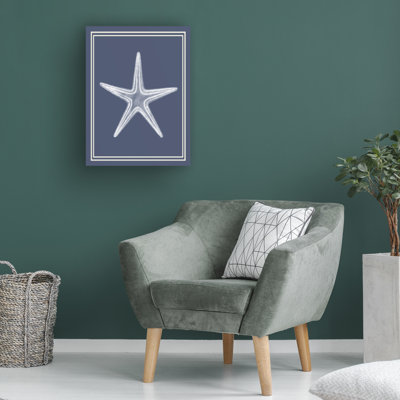 Art sur toile Fab Funky «Mixed Nautical White on Indigo Blue I»
