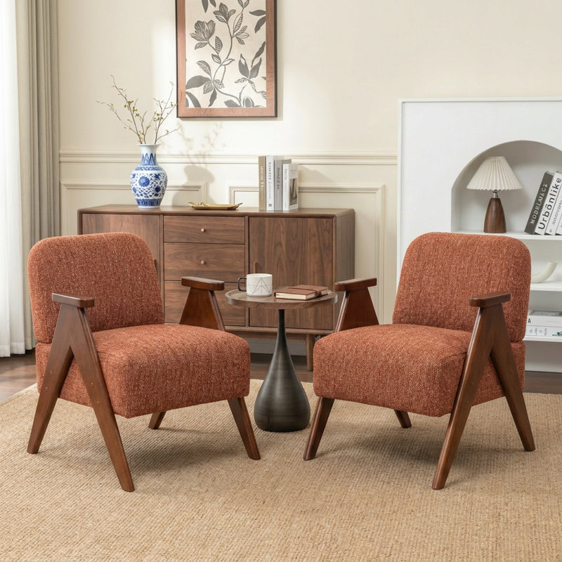 Fauteuil Bula, Orange brûlé