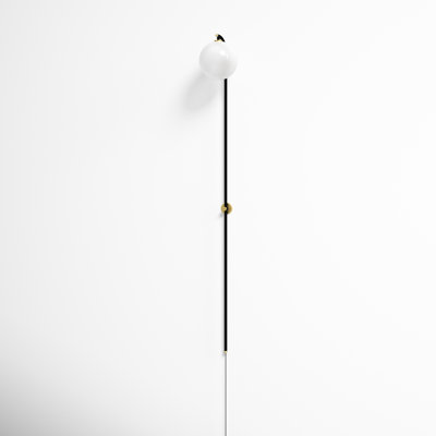 Arrington Single Light Glass Steel Dimmable Plug-in Wallchiere