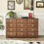 Armoire d'entrée vintage en bois massif