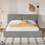 Grand lit plateforme tapissier avec tissu en velours-1351509464