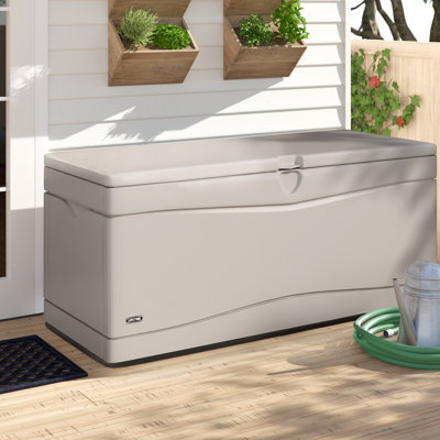 Lifetime 130 Gallon Water Resistant Plastic Lockable Deck Box