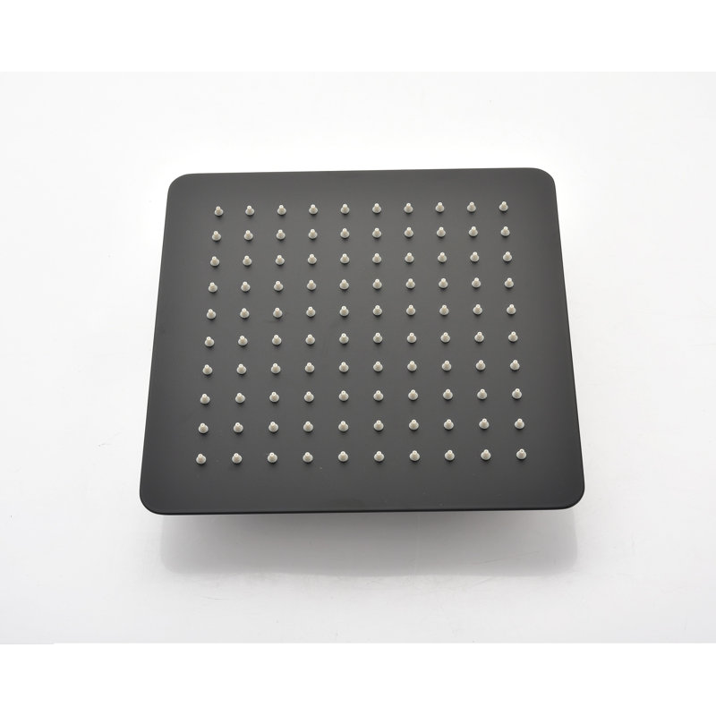 Pomme de douche fixe Rain, Noir mat