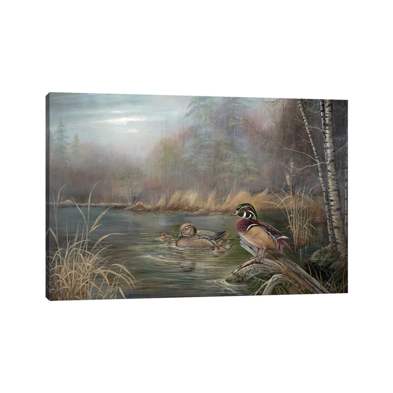 Blue Teal by Ruane Manning - No Frame Gallery-Wrapped Canvas Giclée on Canvas