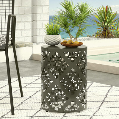 Table d'appoint moderne en métal pour l'extérieur