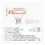 Jante de basketball murale avec filet, cerceau standard en fer robuste de 18 pouces pour une utilisation intérieure et extérieure, orange
