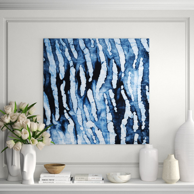 Indigo Teinture II Print by Sofia Fox, 40" H x 40" W x 1.5" D, Outdoor