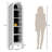 71.1"H X 13.78 "W  5-Tier Arched Bookcase, Narrow Open Display Bookshelf  For Bedroom, Livingroom, Home Office-146609433